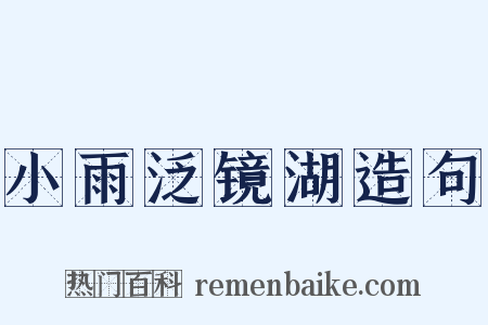 小雨泛镜湖造句是什么意思的图片